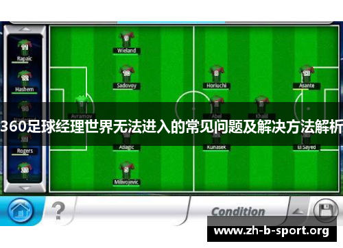 360足球经理世界无法进入的常见问题及解决方法解析 360足球经理世界无法进入的常见问题及解决方法解析