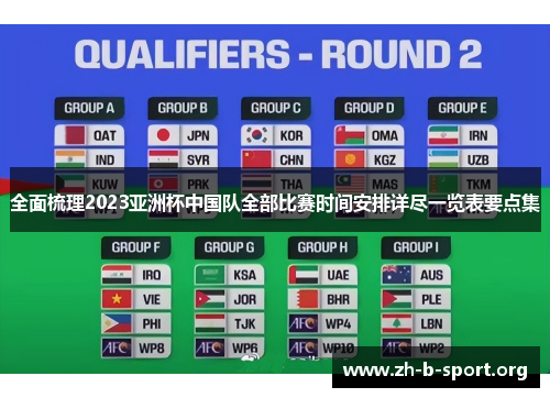 全面梳理2023亚洲杯中国队全部比赛时间安排详尽一览表要点集 全面梳理2023亚洲杯中国队全部比赛时间安排详尽一览表要点集